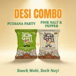 Combo of 2– Pudina Party 25gm + Pink Salt & Pepper 25gm |Desi Pops