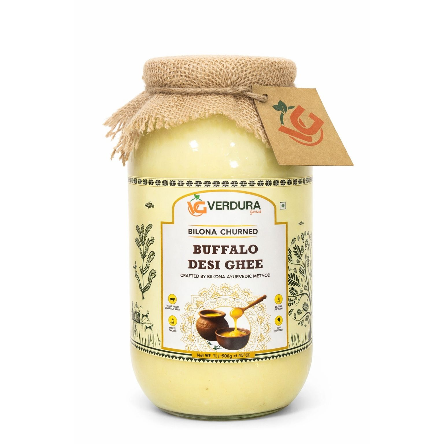 square-image Verdura Bilona Desi Buffalo Ghee | 1L - Image 1
