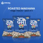 Pack Of 3-Desi Pops Magic Masala Roasted Flavoured Makhana 25g | Light & Crunchy Fox Nut Healthy Namkeen Puffed Snack | Gluten & Cholesterol Free