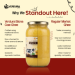 Verdura A2 Cow Desi Ghee (500g) | Bilona Churned | Made from Indigenous Cow Milk | 100% Pure & Natural - Image 2